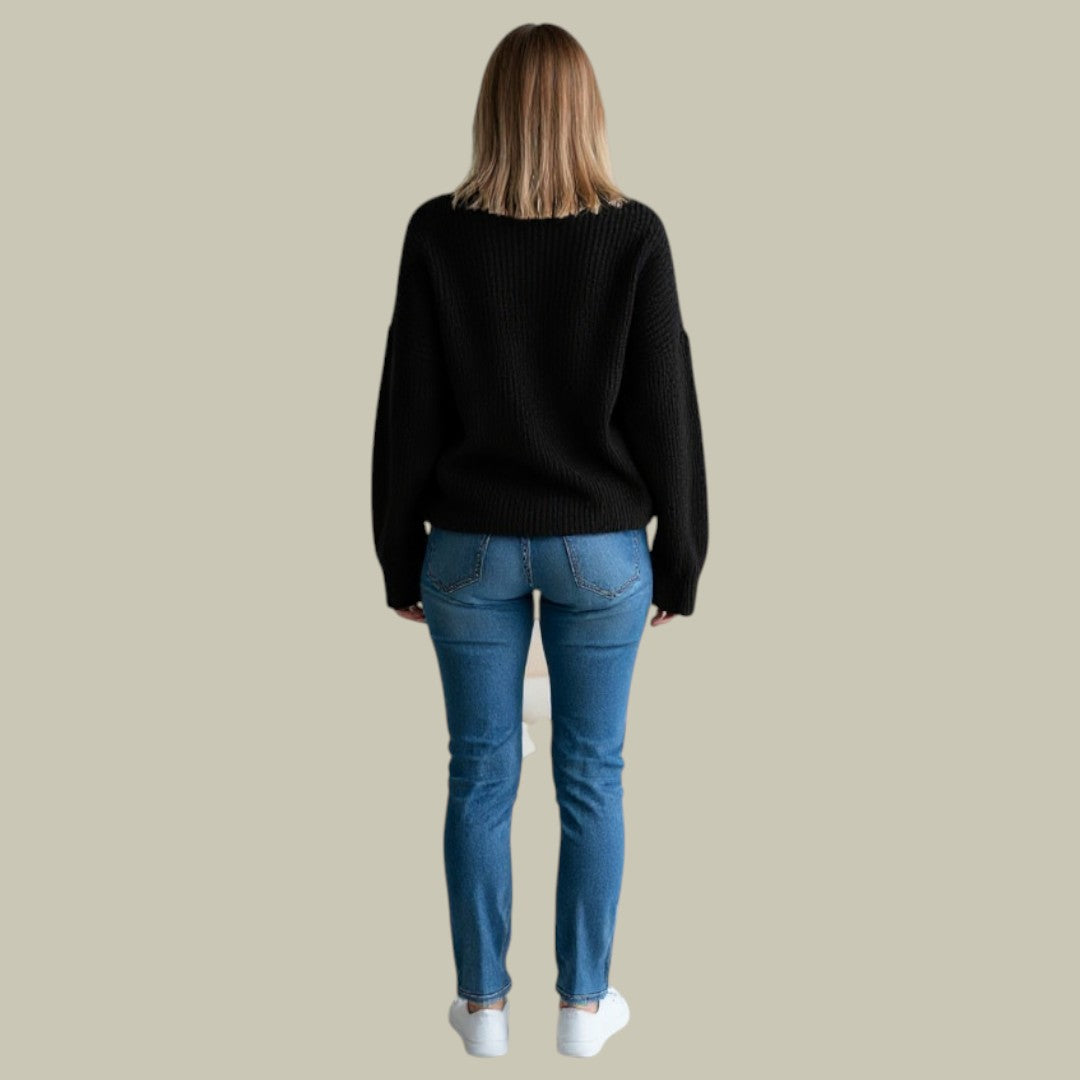 Rosalina | Kvinders Oversized Vinter Sweater med Rullekrave