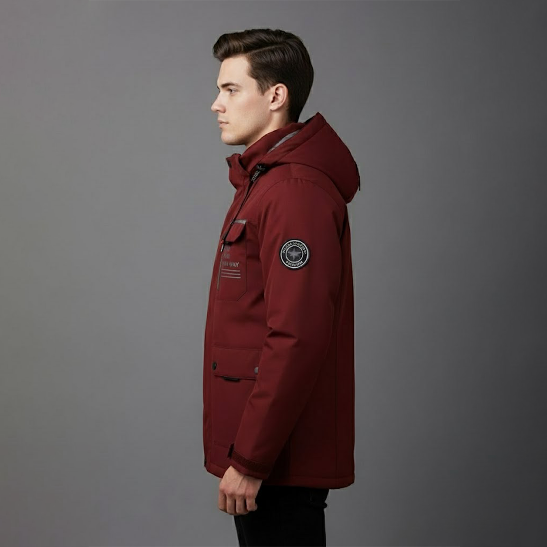 Knud | Herres vandtætte ski-vinterjakke med hætte til udendørsbrug