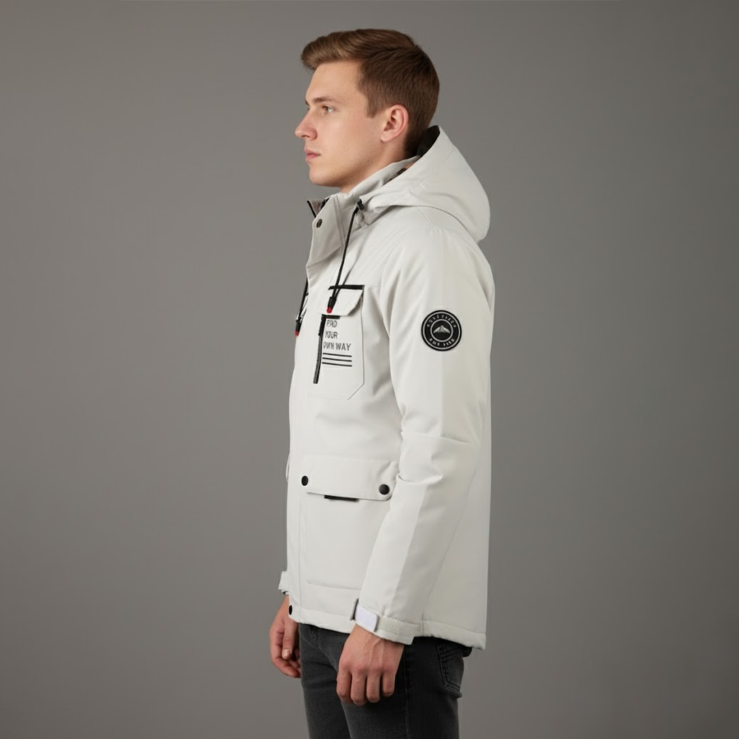 Knud | Herres vandtætte ski-vinterjakke med hætte til udendørsbrug