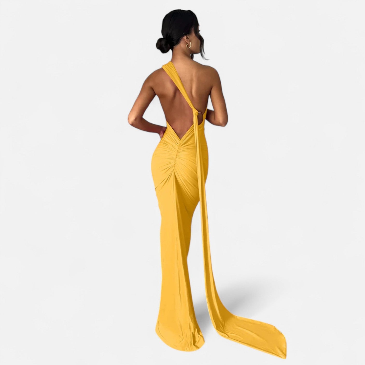 Theodora | Kvinders Formelle Maxikjole med Høj Hals