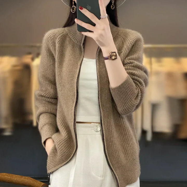 Beate | Kvinders Vinter Zip-Up Cardigan