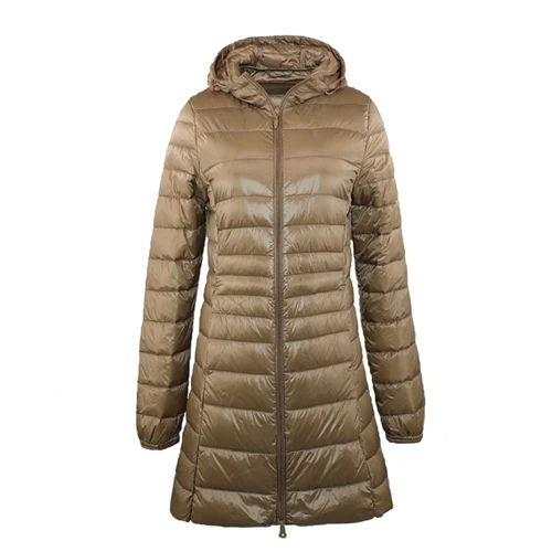 Kristiane | Vinter Kvinders Vatteret Frakke med Hætte og Lynlås