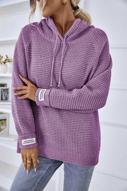 Agnes | Dame Vinter Vaffelstrik Hoodie Sweater