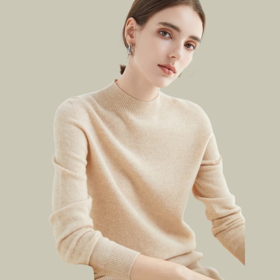 Rosanne | Kvinders Klassisk Vinter Sweater med Mockneck
