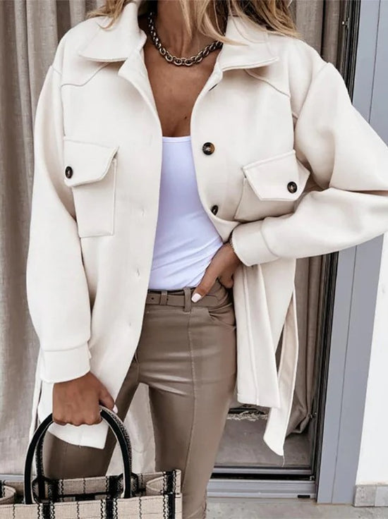 Malene | Kvinders Vinter Oversized Skjorte Jakke