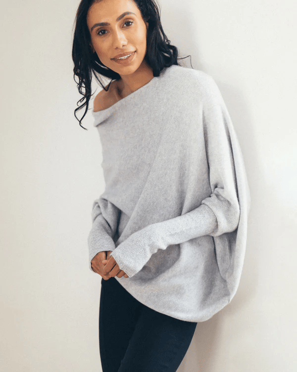 Berit | Kvinders Vinter Off-Shoulder Løs Sweater