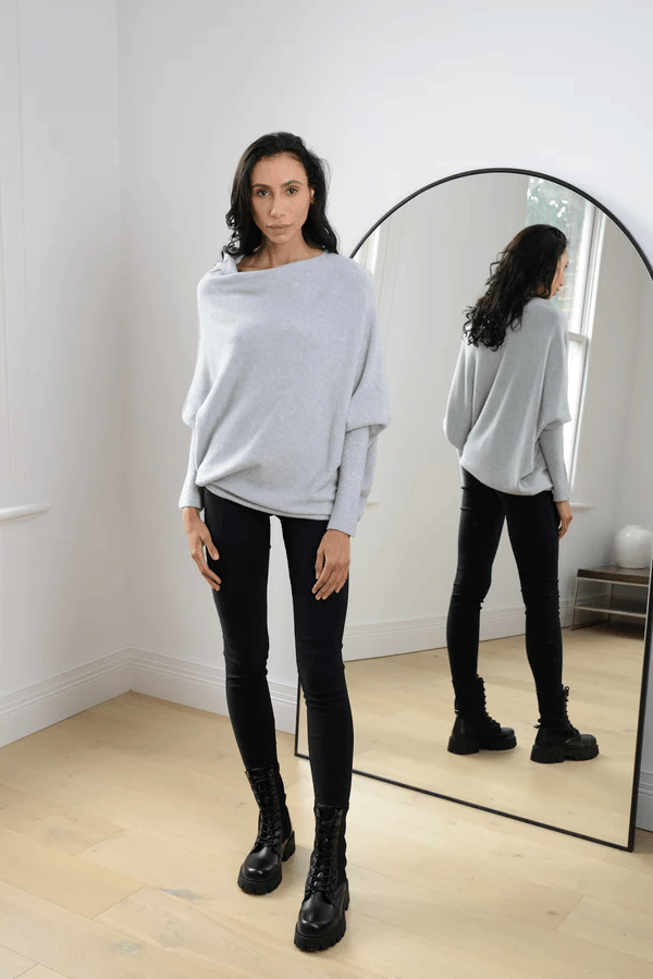 Berit | Kvinders Vinter Off-Shoulder Løs Sweater