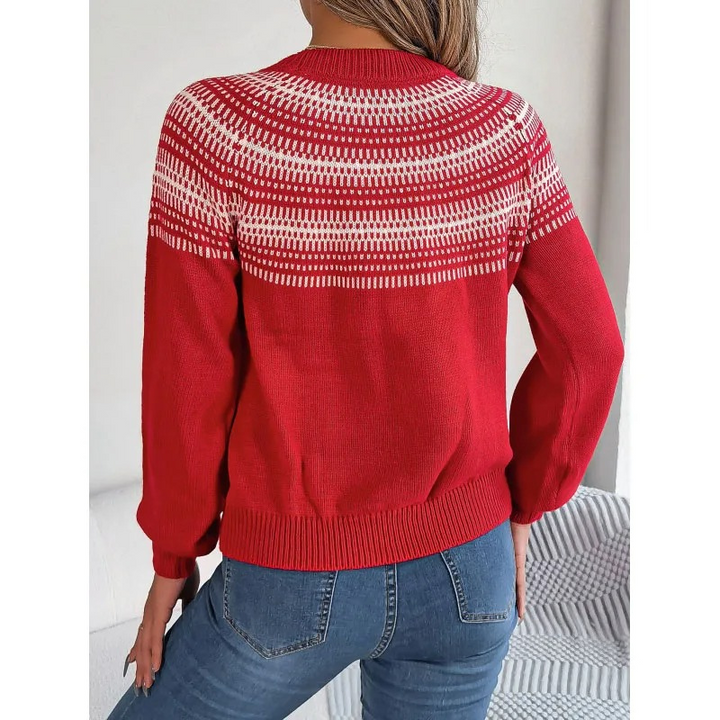 Hilda | Kvinders Vinter Striktrøje med Mønsterdesign