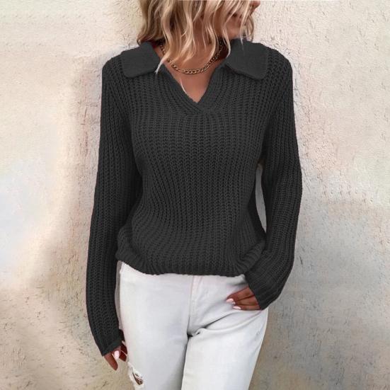 Cecilie | Damens Vinter V-Hals Sweater