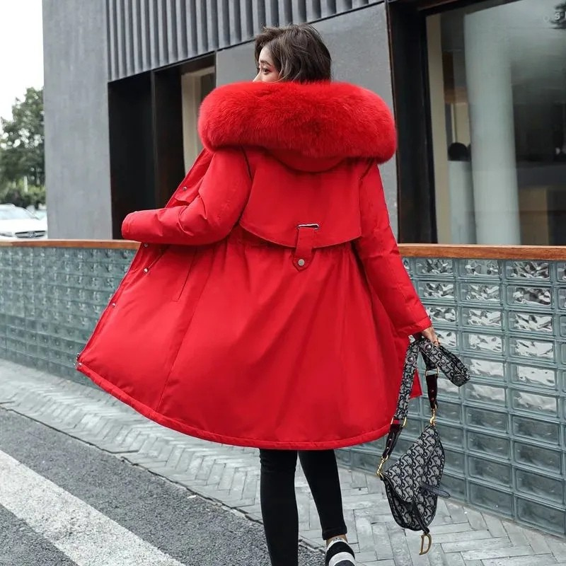 Josefine | Kvinders Vinterparka med Tykt Pelskrave