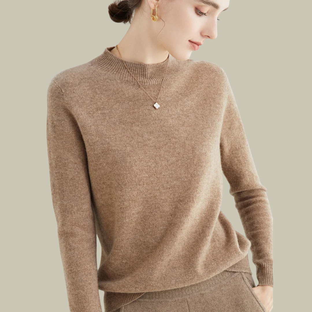 Rosanne | Kvinders Klassisk Vinter Sweater med Mockneck