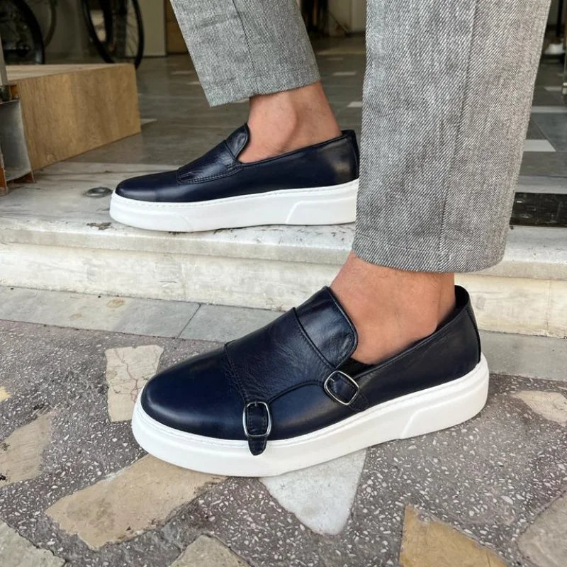 Richard | Herre Læder Slip-On Sko med Spænder