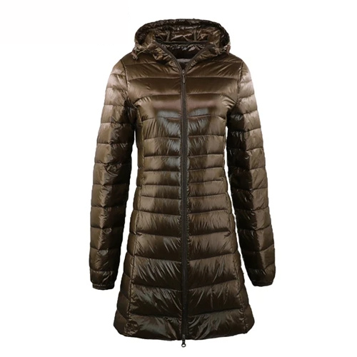 Kristiane | Vinter Kvinders Vatteret Frakke med Hætte og Lynlås