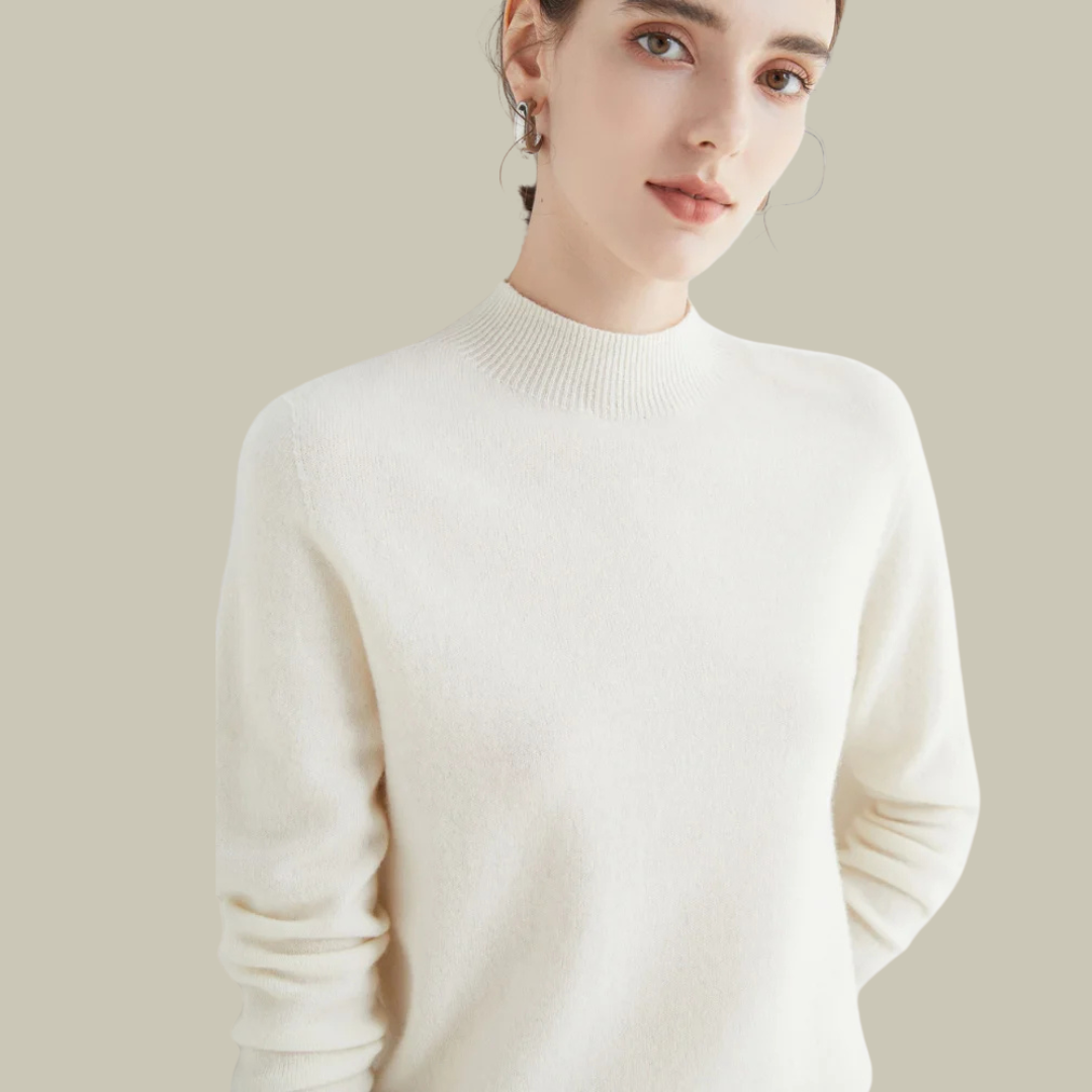 Rosanne | Kvinders Klassisk Vinter Sweater med Mockneck
