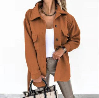 Malene | Kvinders Vinter Oversized Skjorte Jakke