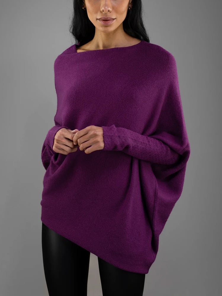Berit | Kvinders Vinter Off-Shoulder Løs Sweater