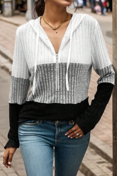 Susie | Damens Stilfulde Vinter Color-Block Hoodie