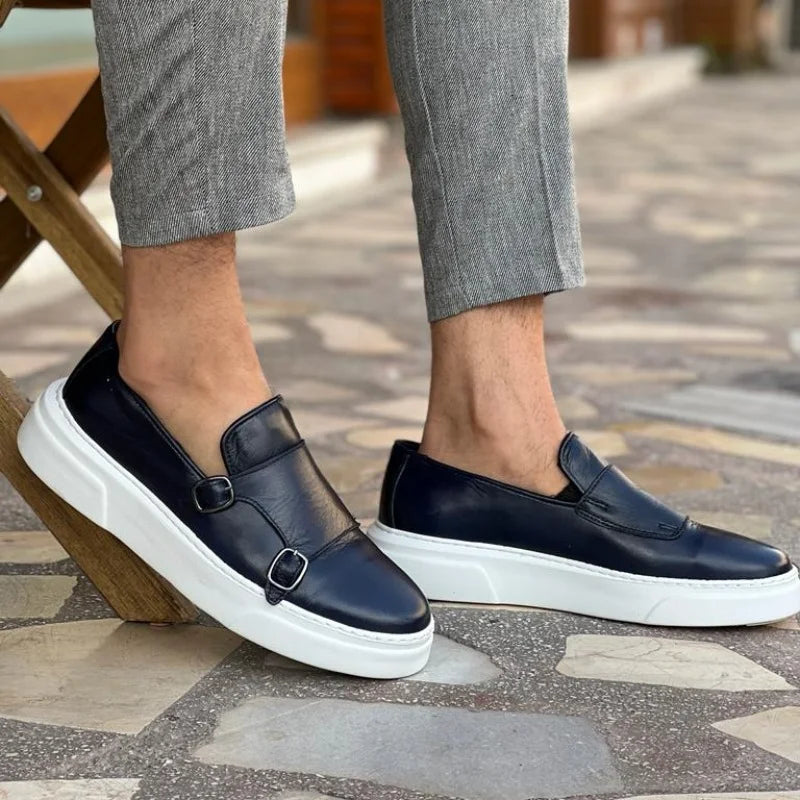 Richard | Herre Læder Slip-On Sko med Spænder