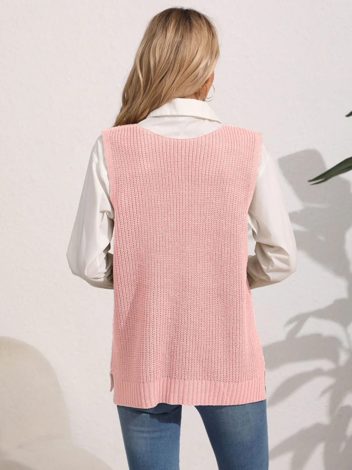 Bettina | Kvinders Vinter Strikket Vest med Lommer