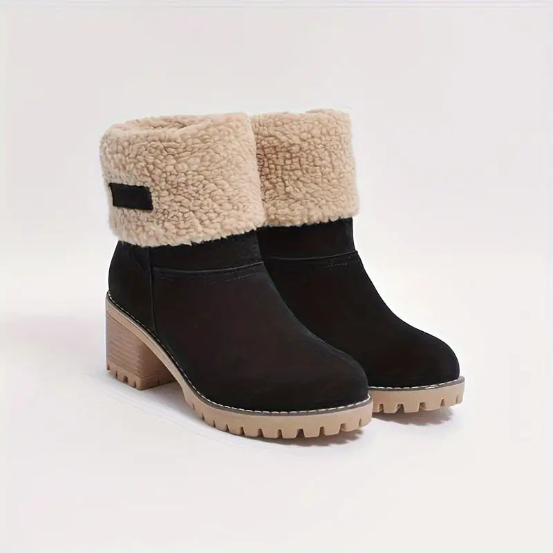 Susann | Kvinders vinter støvle med faux fur manchet