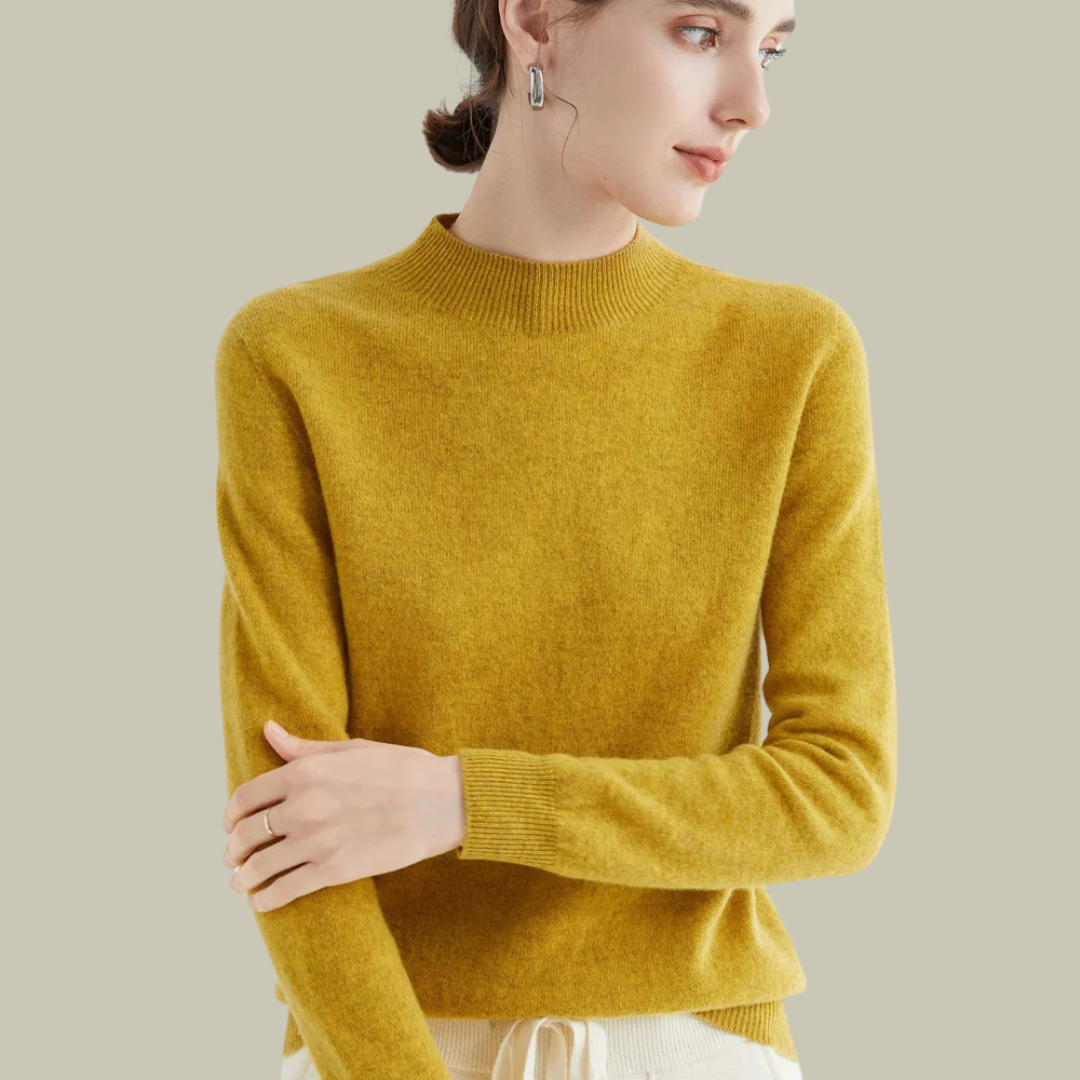 Rosanne | Kvinders Klassisk Vinter Sweater med Mockneck