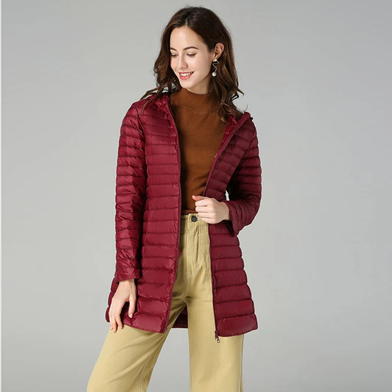 Ingeborg | Dame Lang Vatteret Jakke med Hætte