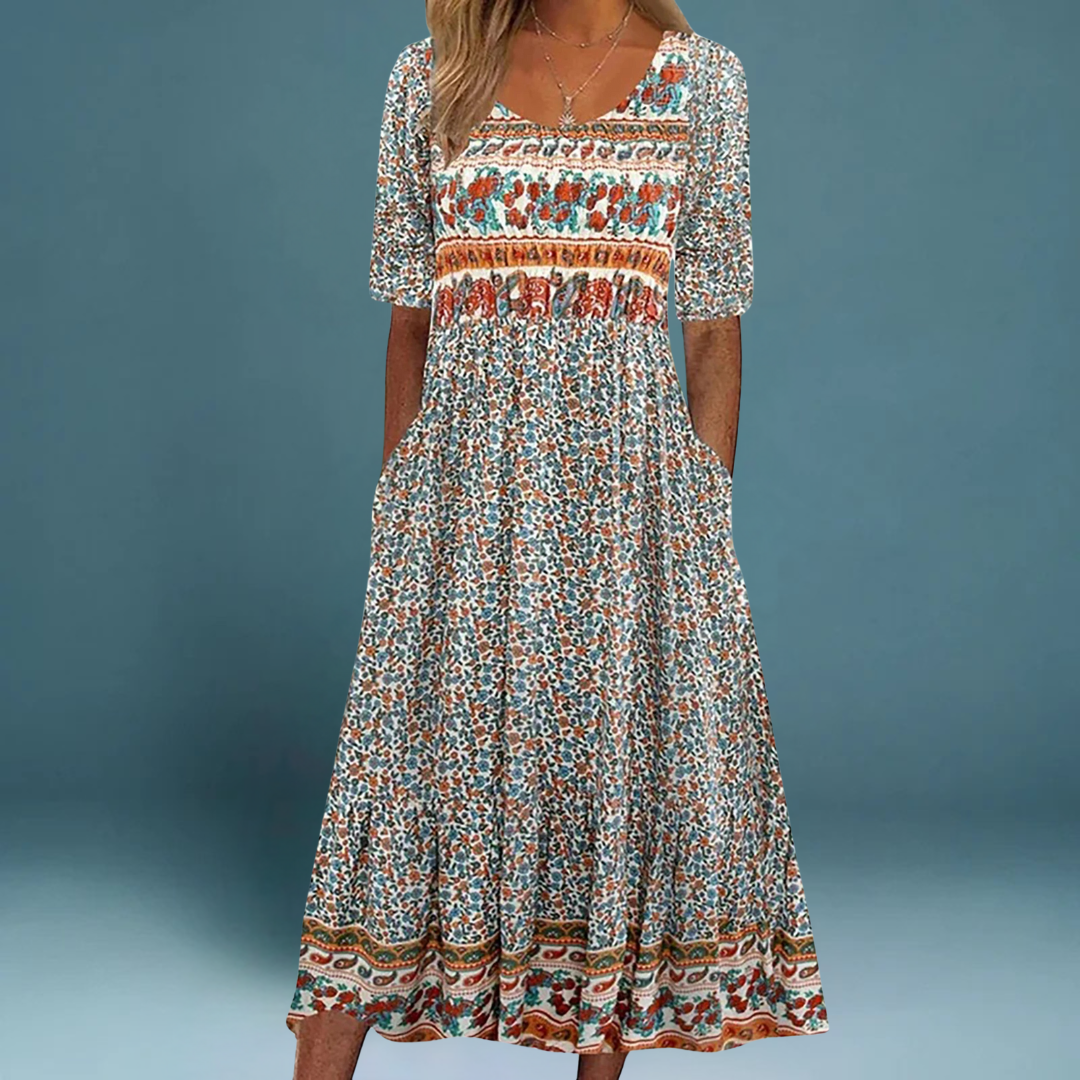 Solea – Boheme-inspireret sommerkjole med smukke prints