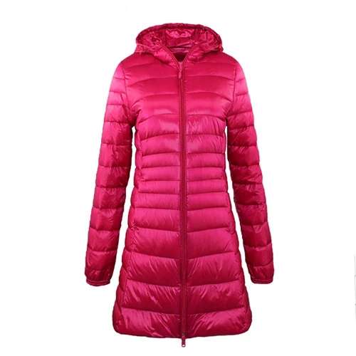 Kristiane | Vinter Kvinders Vatteret Frakke med Hætte og Lynlås