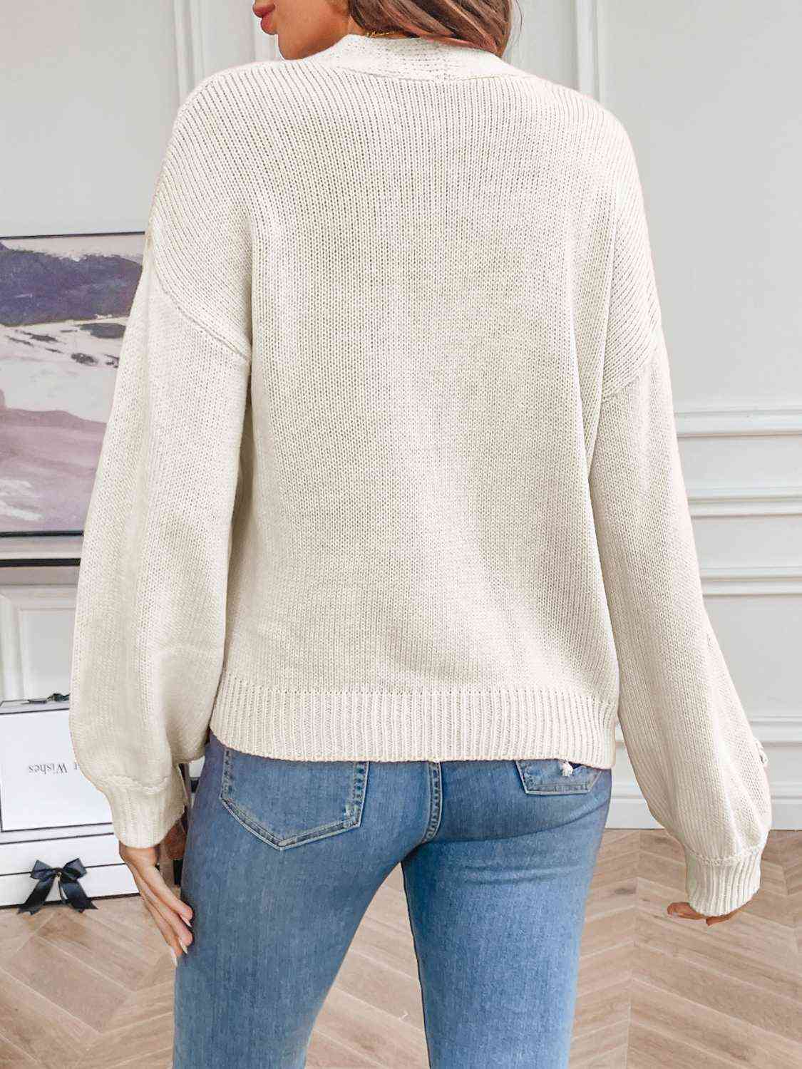Anni | Damens Vinter Floral Åben Cardigan