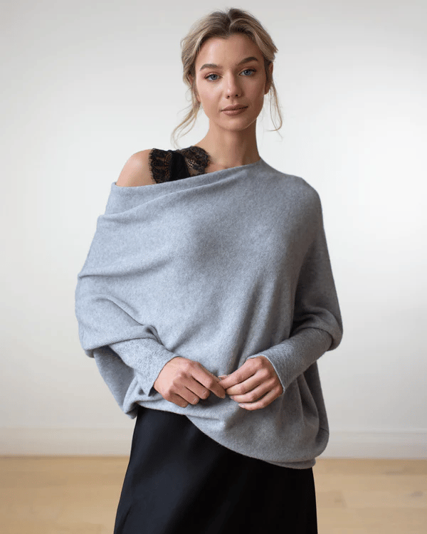 Berit | Kvinders Vinter Off-Shoulder Løs Sweater