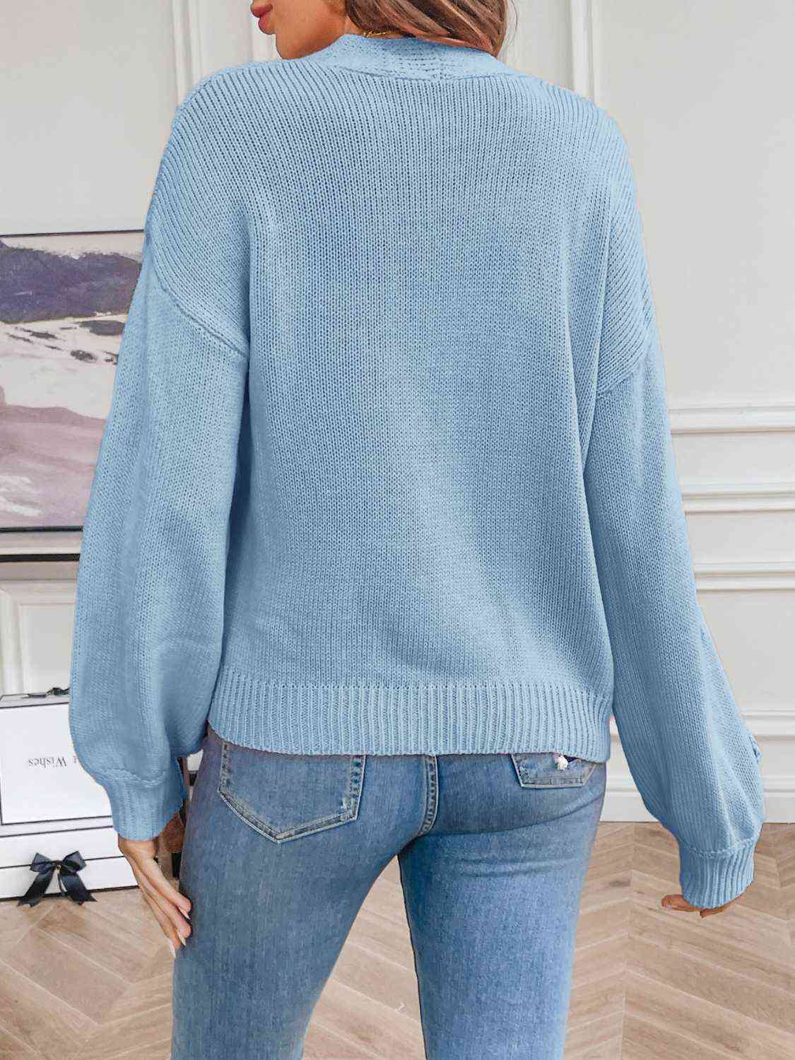Anni | Damens Vinter Floral Åben Cardigan