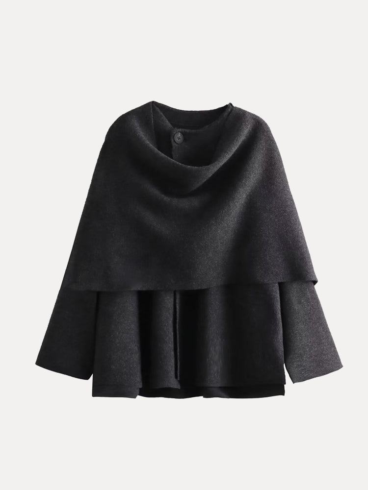 Juliane | Dame Oversized Rullekrave Trøje med Lange Ærmer
