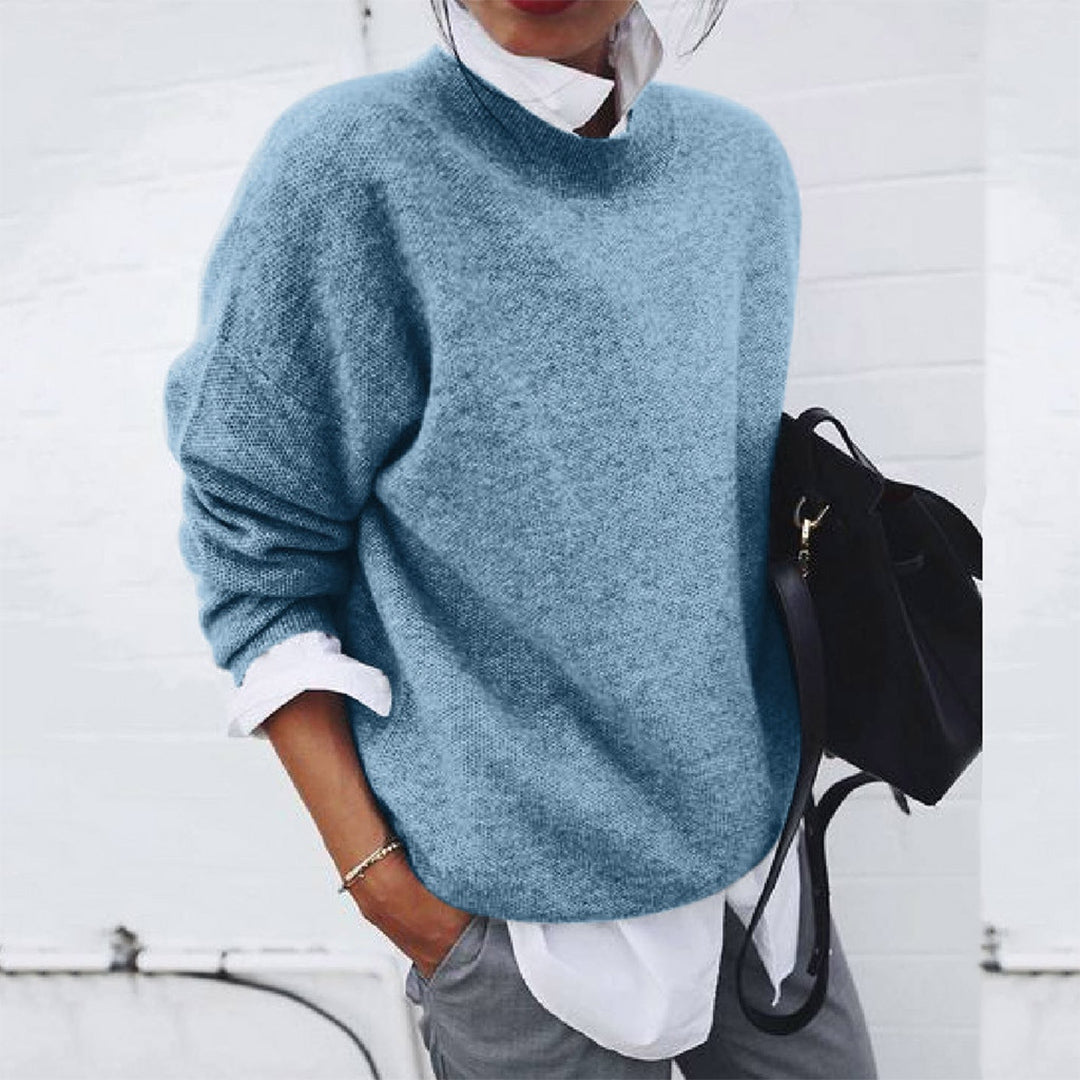 Celina | Kvinder Casual Rundhalset Vinterstrik