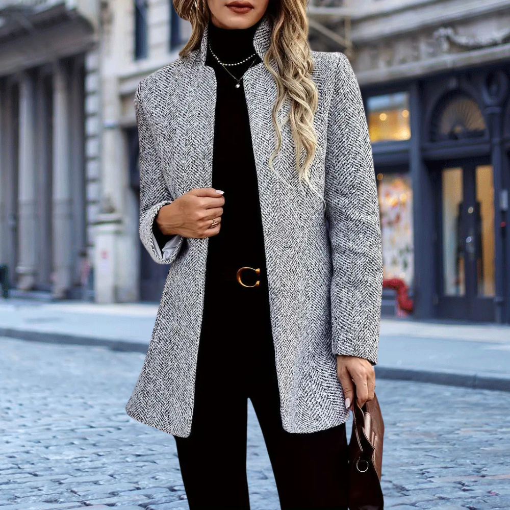 Dorit | Dame Elegant Vinterfrakke i Uldblanding