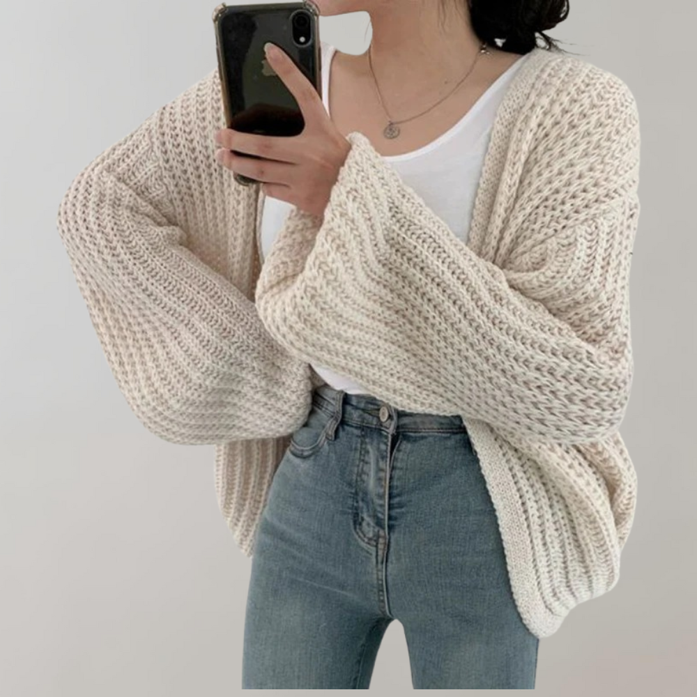 Line | Kvinders Oversized Åben Front Cardigan