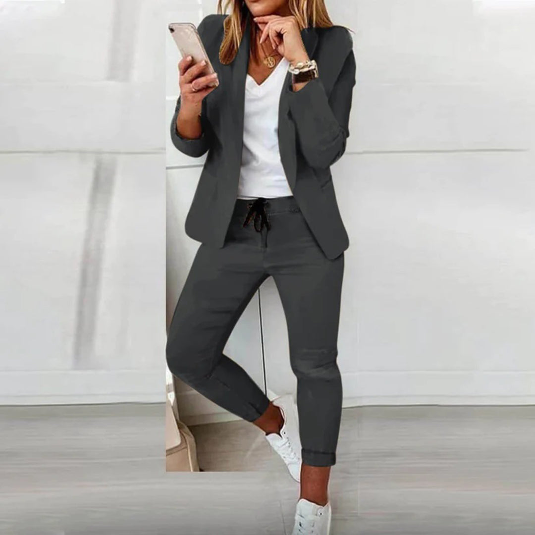 Tindra | Dame Casual Blazer og Joggersæt