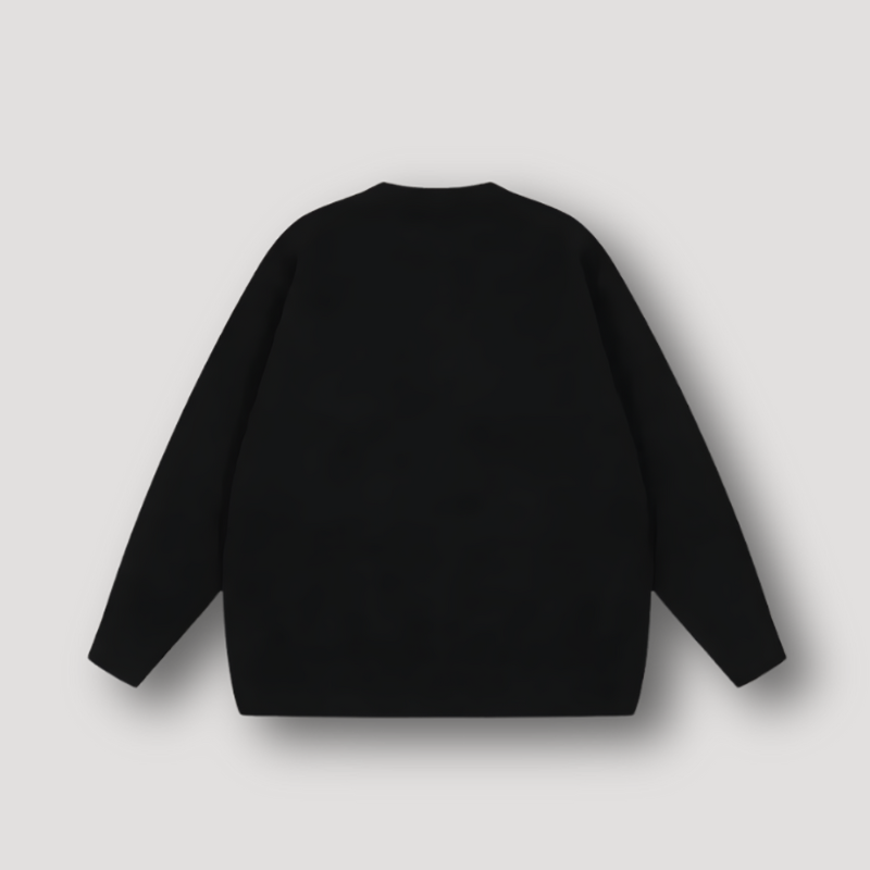 Beryl | Damens Vinter Strik Sweater med Hjerte Patches