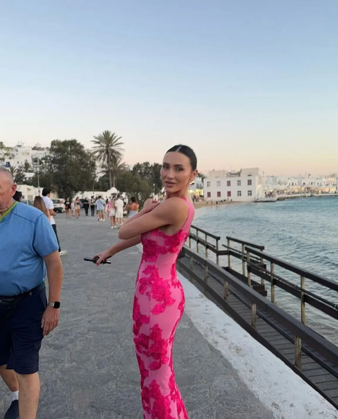 Sanne | Kvinders Slim Fit Maxi Kjole med Blomsterprint