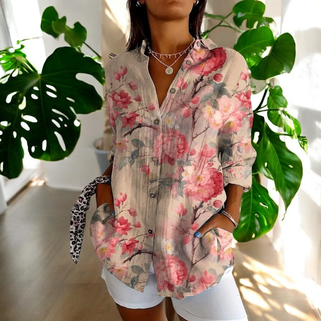Emilie Vintage Bluse – Tidløs Blomsterprint Til Sommeren