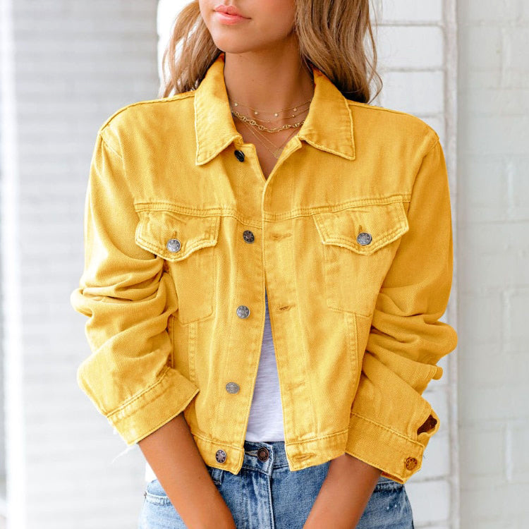 Josephine | Dame Vinter Kort Cowboyjakke i Denim