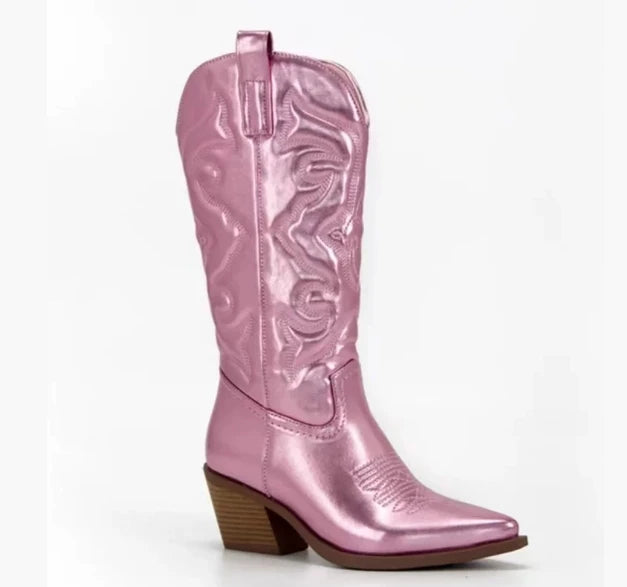 Tilde | Dame Læder Knæhøje Støvler med Hæle