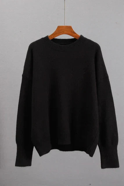 Amalie | Dame Løs Strikket Casual Pullover