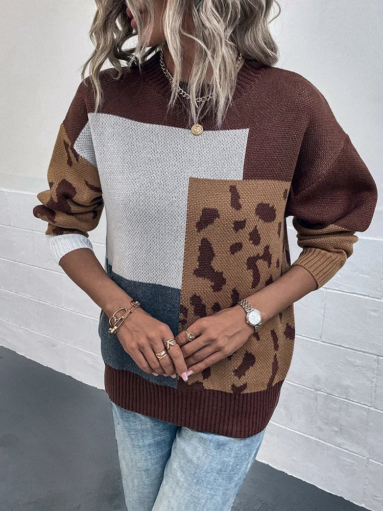 Koldvind | Patchwork Leopard Vintage Sweatshirt
