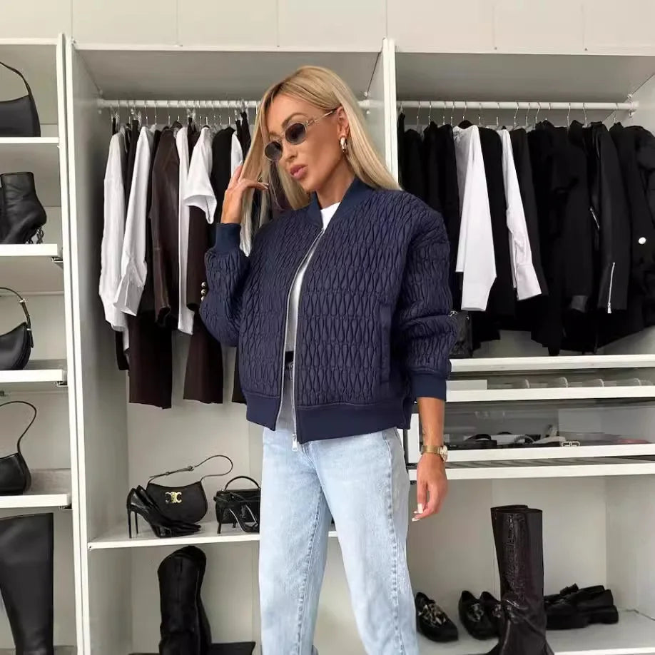 Inger | Kvinders Trendy Kort Cream Casual Jakke