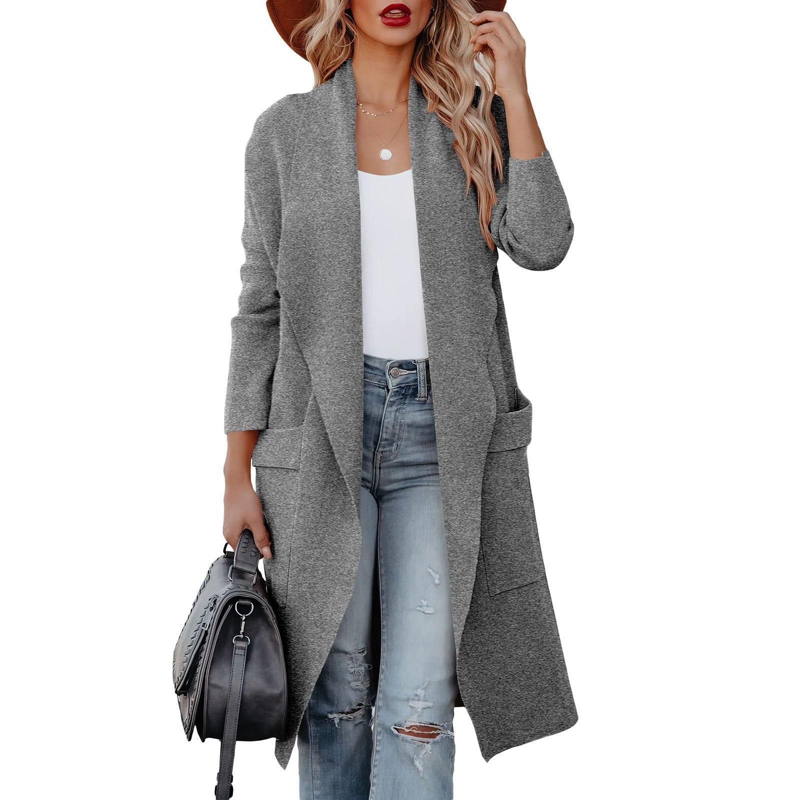 Susie | Dame Vinter Åben Cardigan Frakke