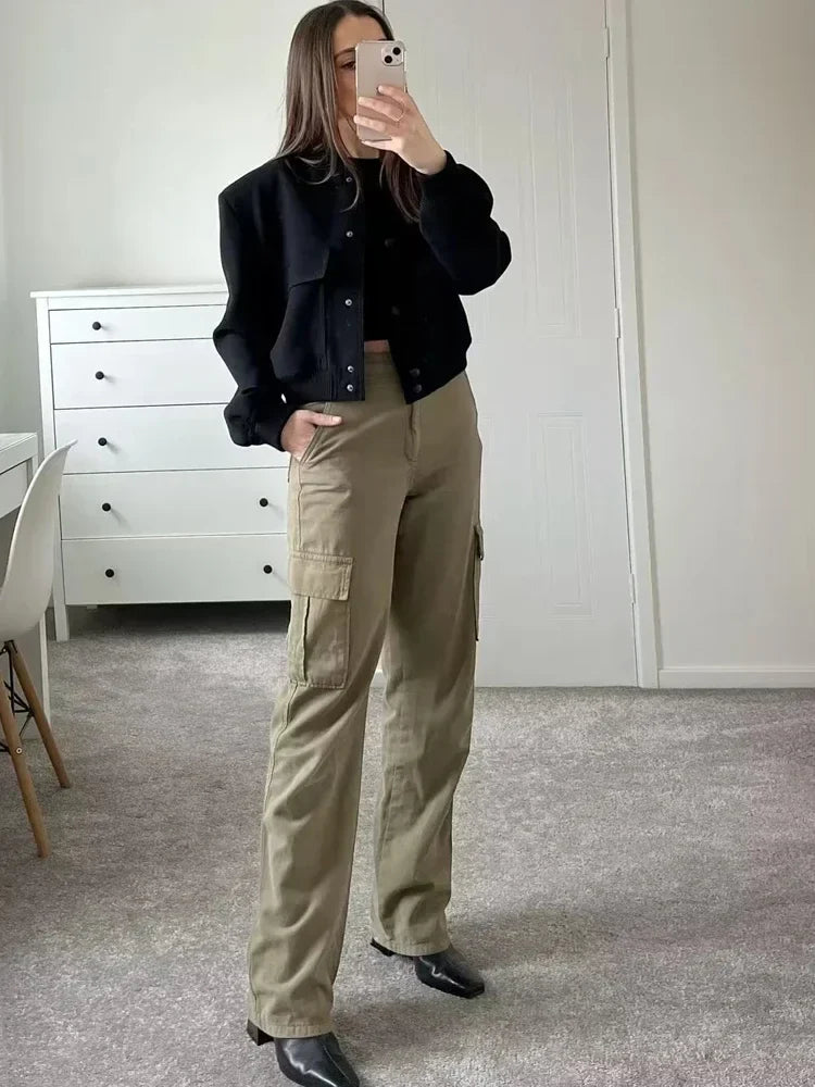 Johanne | Kvinders Kort Casual Jakke med Frontlomme