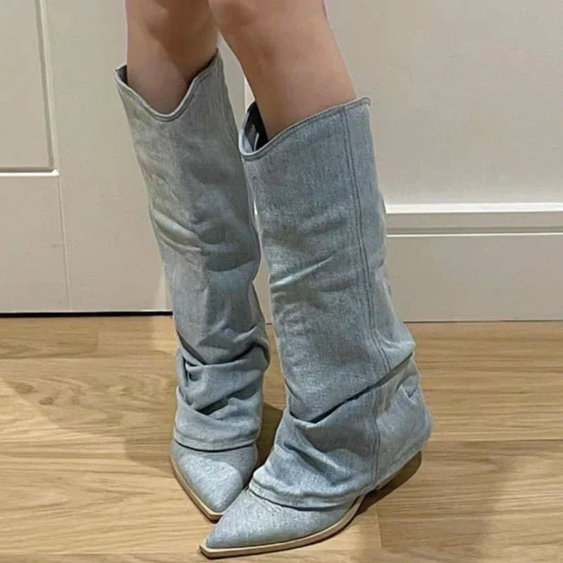 Saga | Dame Vinter Denim Støvler