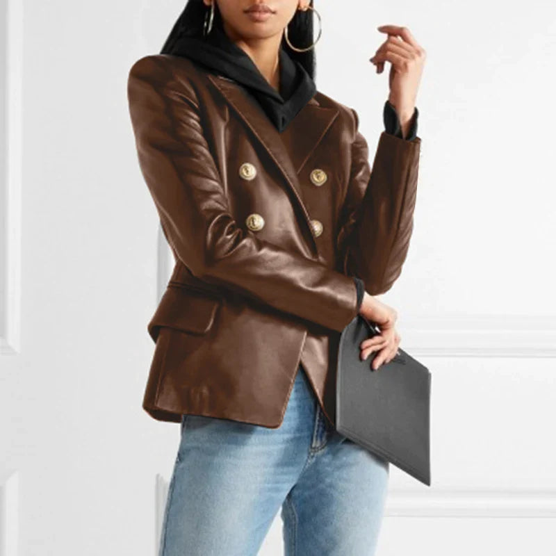 Tabea | Dame Vinter Dobbeltbrystet Blazer Jakke