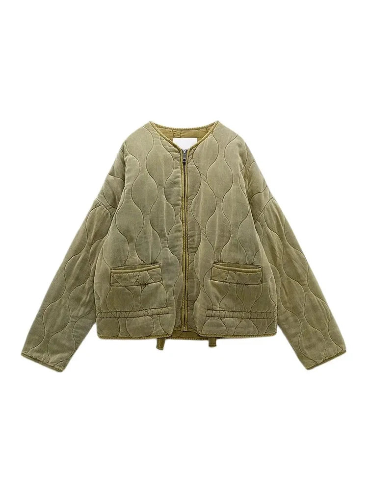 Una | Dame Casual Vinter Quiltet Jakke