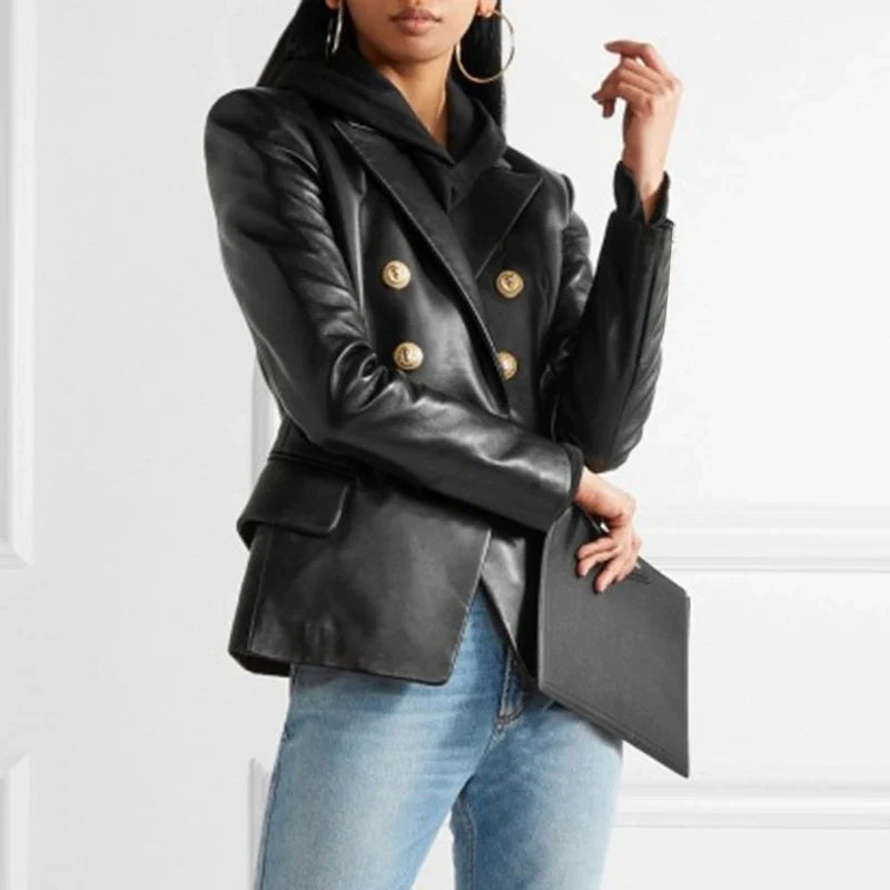 Tabea | Dame Vinter Dobbeltbrystet Blazer Jakke